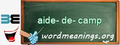 WordMeaning blackboard for aide-de-camp